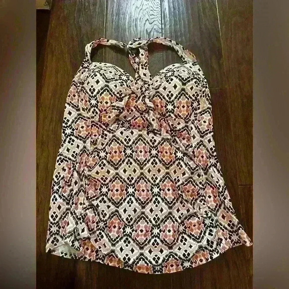 Merona Pink Tankini Top - Picture 1 of 3